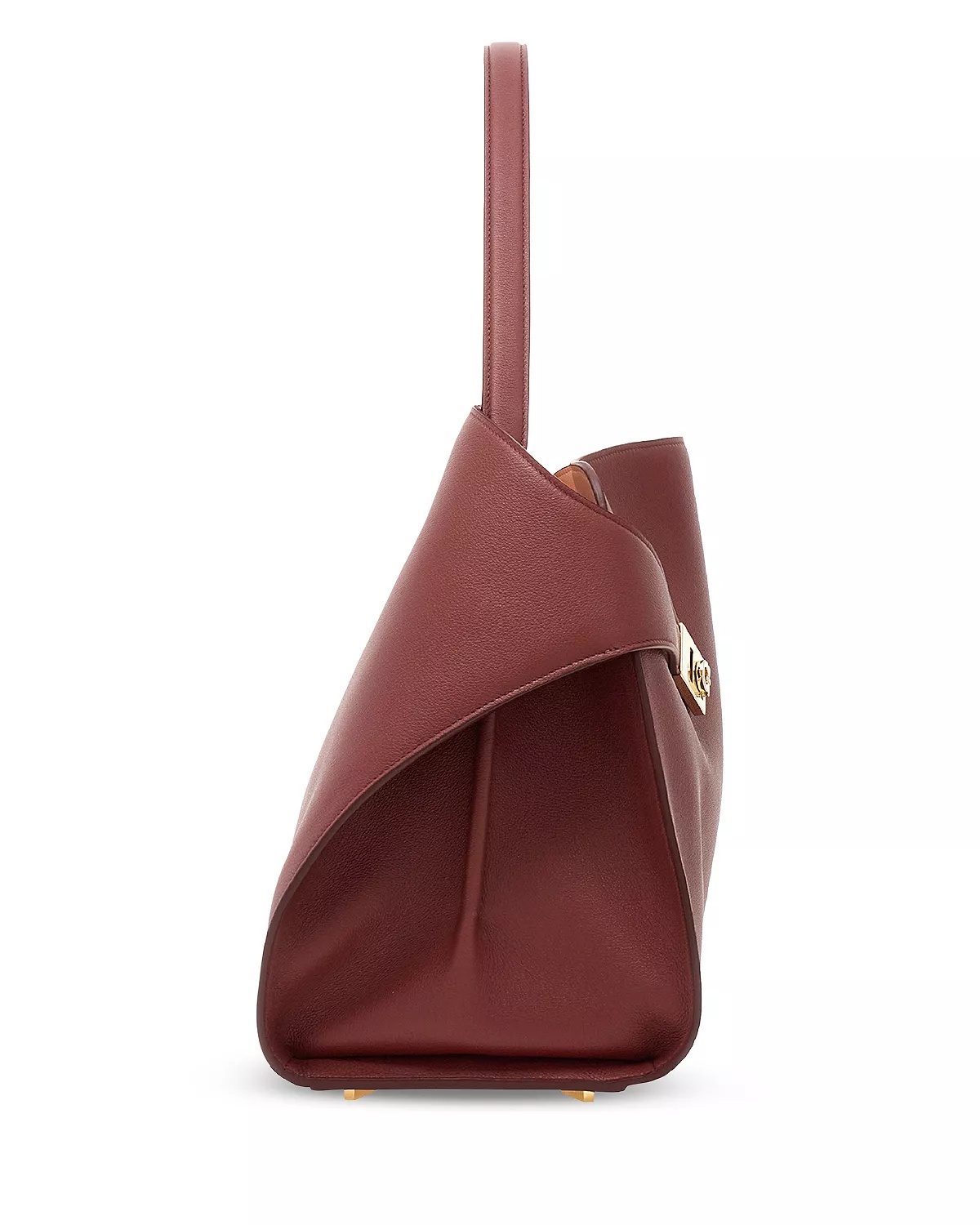 Hug Brown Leather Handbag - 5