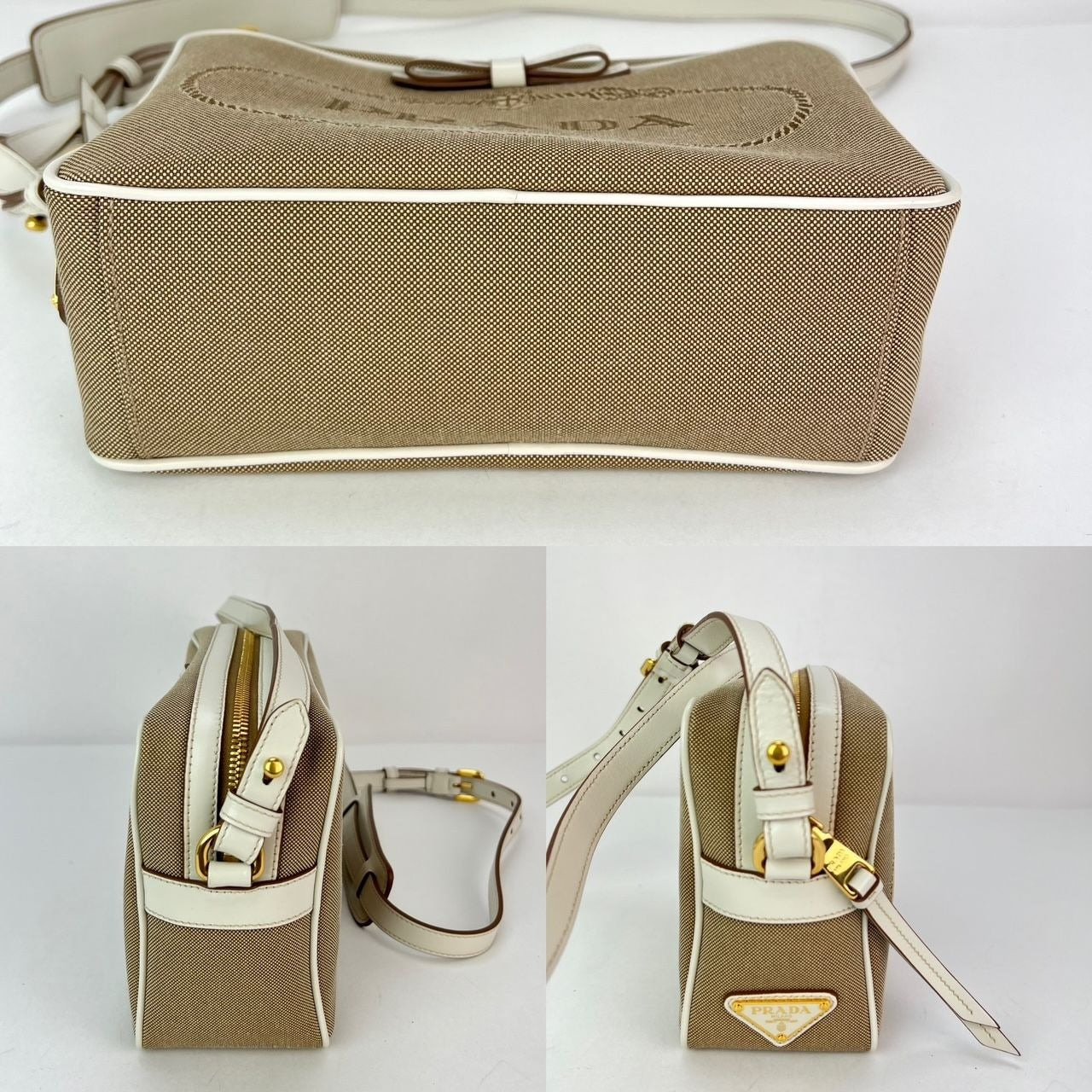 Prada Khaki Canvas Camera Crossbody Bag - 6