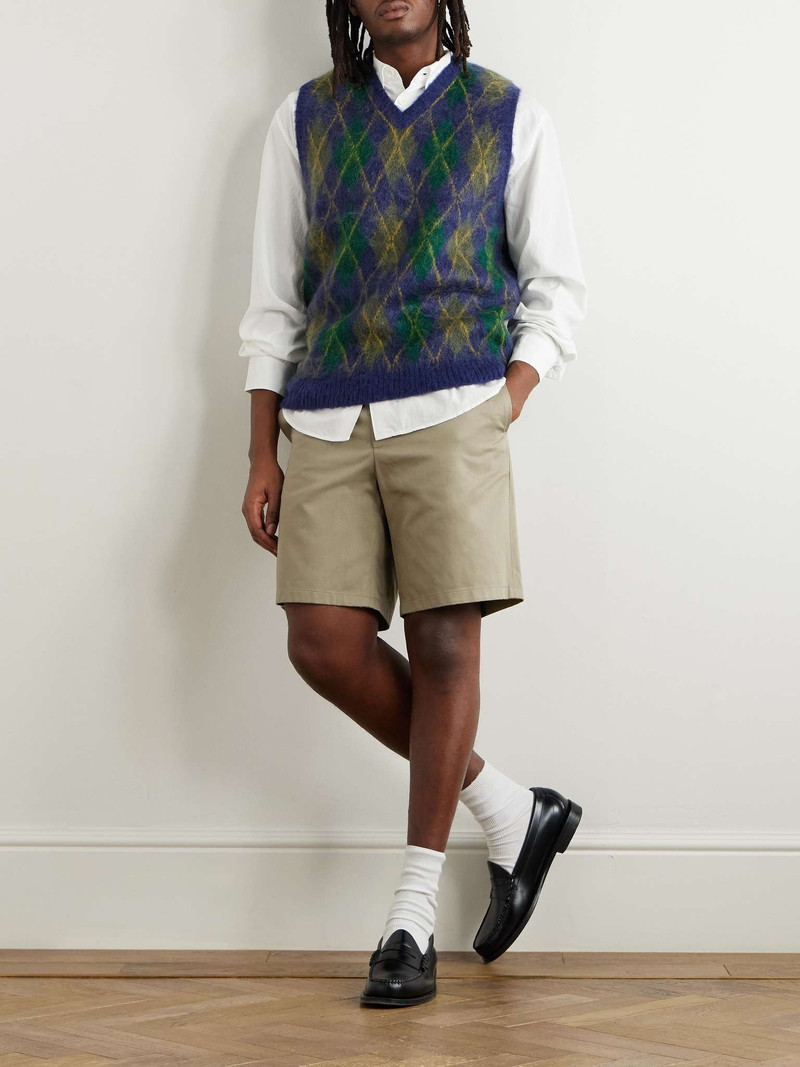 AMI Paris Straight-Leg Cotton-Twill Shorts outlook