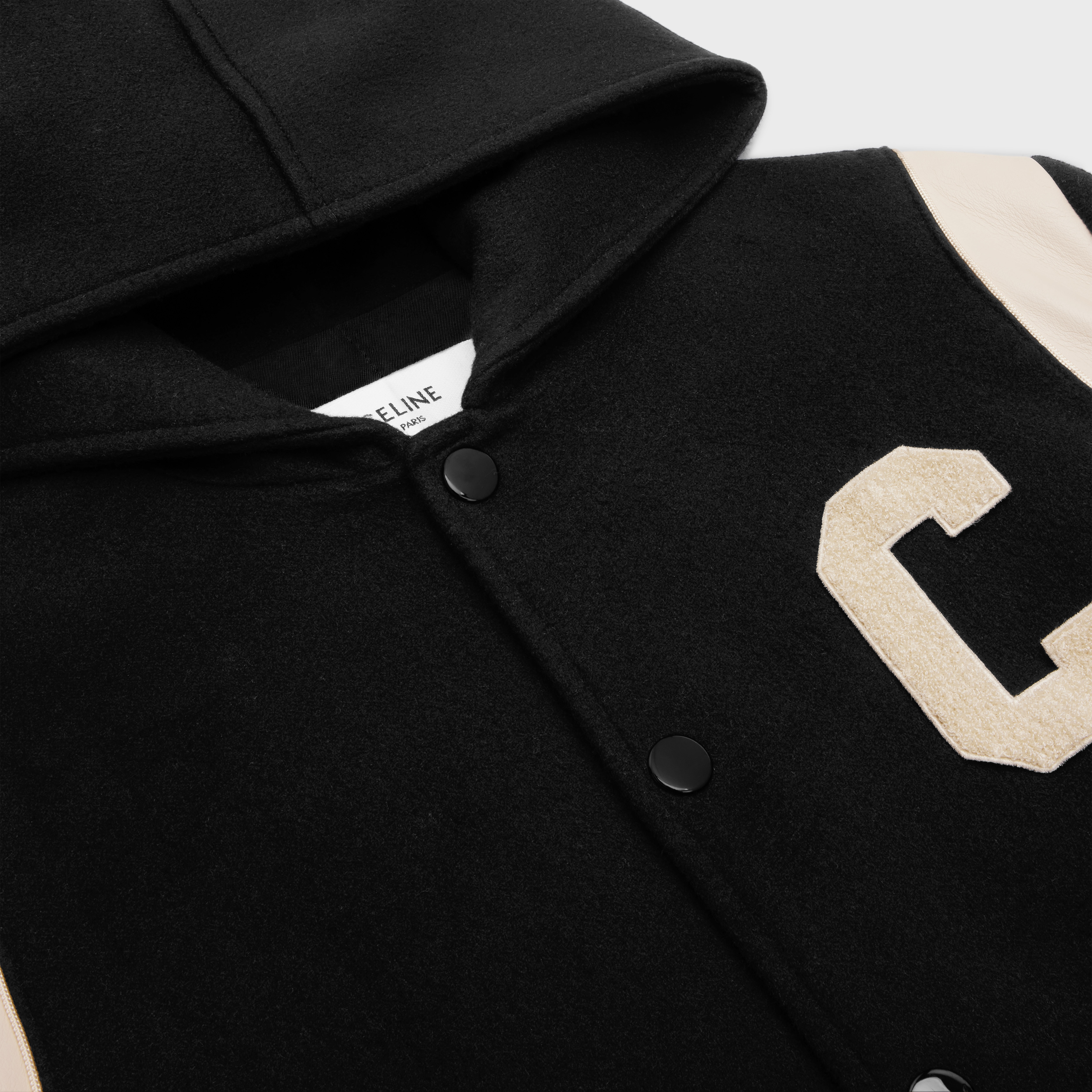 hooded teddy jacket in cashmere wool - 3