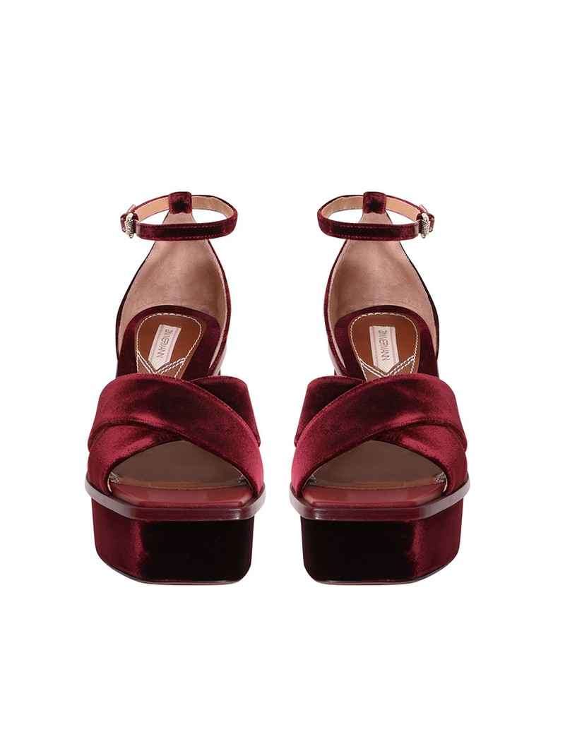 VELVET PLATFORM SANDAL 5