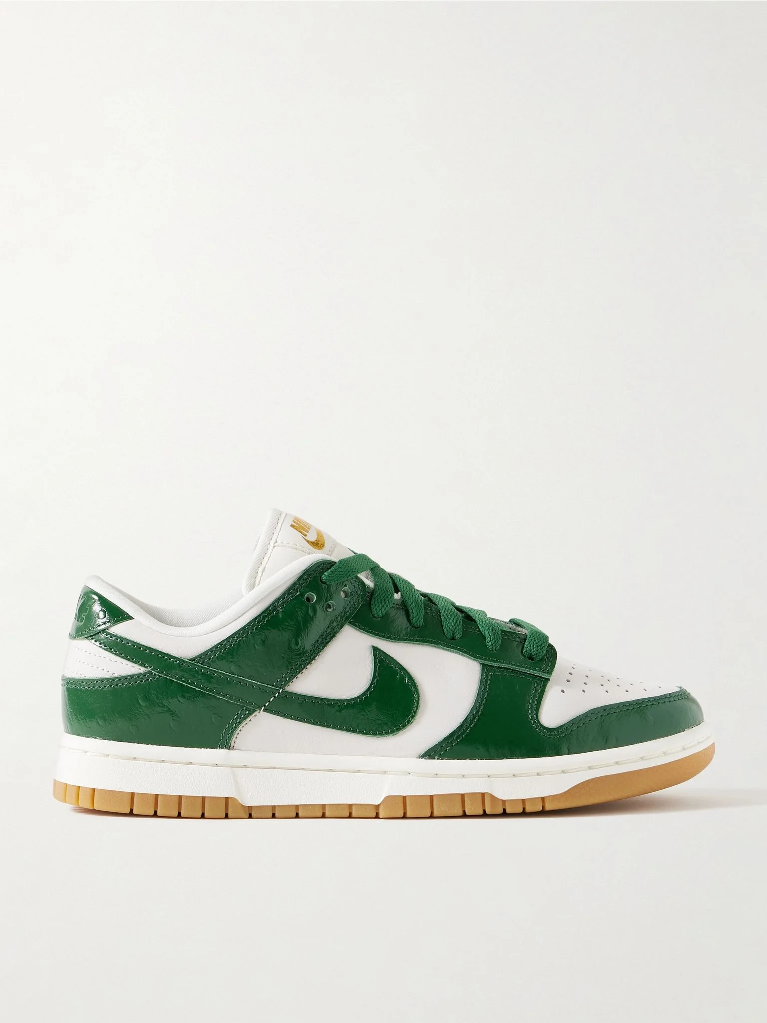Dunk Low LX NBHD textured and smooth leather sneakers Green - 1