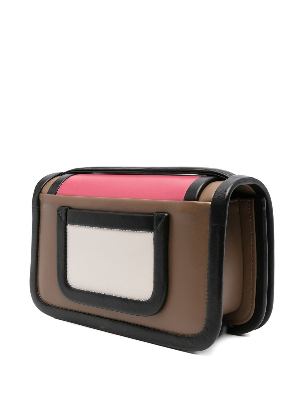 colour-block leather tote bag - 3