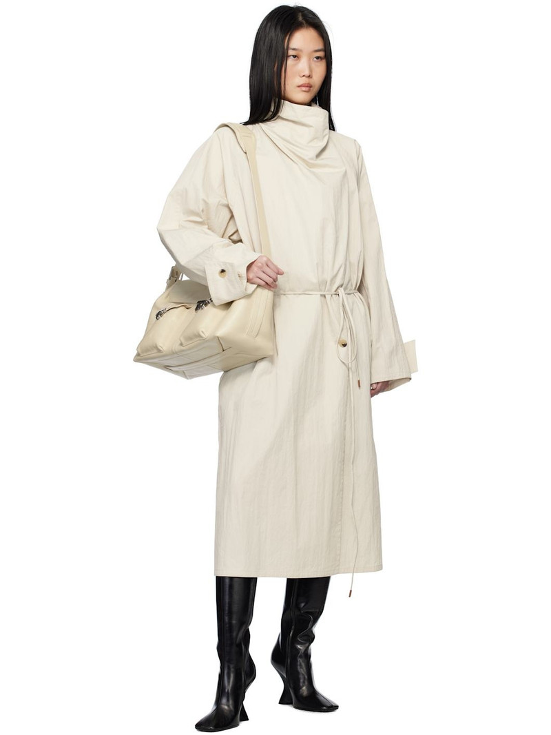 LE17SEPTEMBRE Off-White Cowl Neck Long Coat outlook