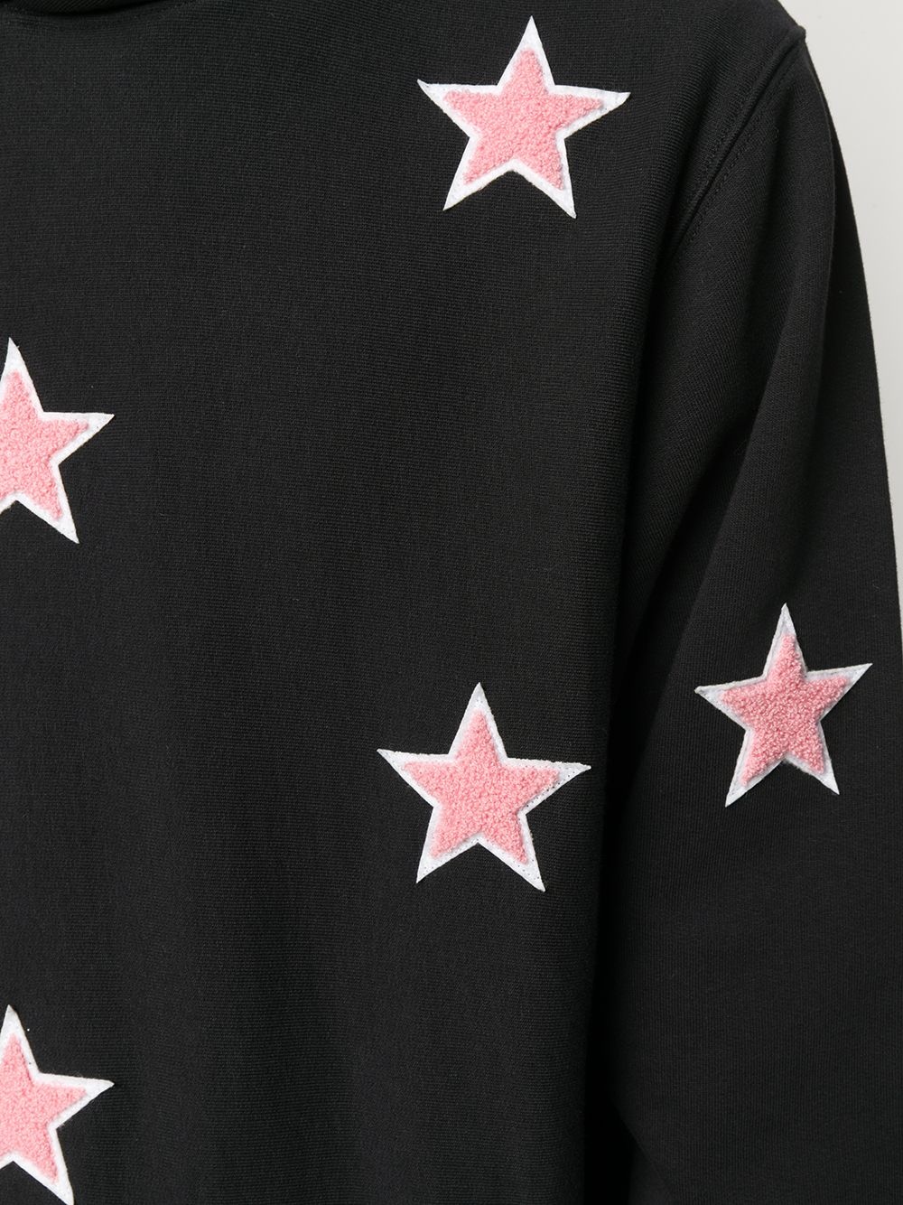 embroidered star patch hoodie - 5