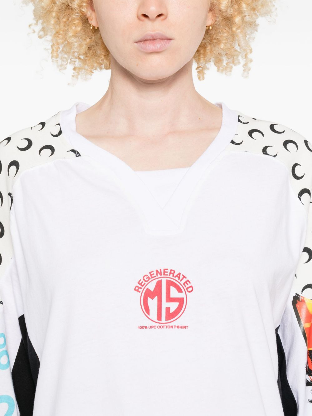 Regenerated graphic-print hockey jersey - 5