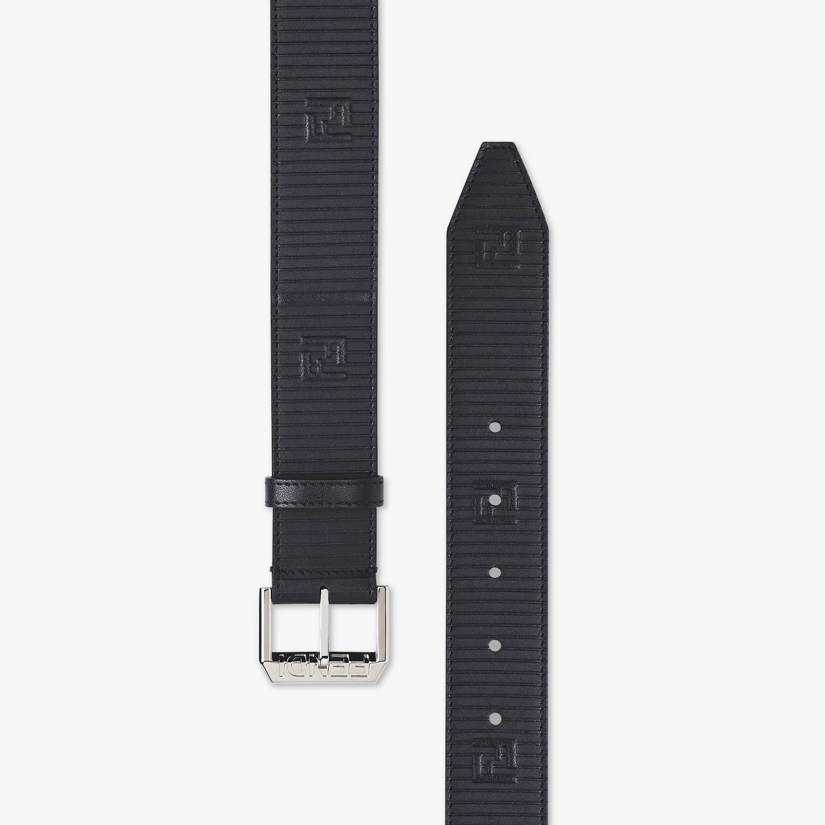 Black leather belt - 2