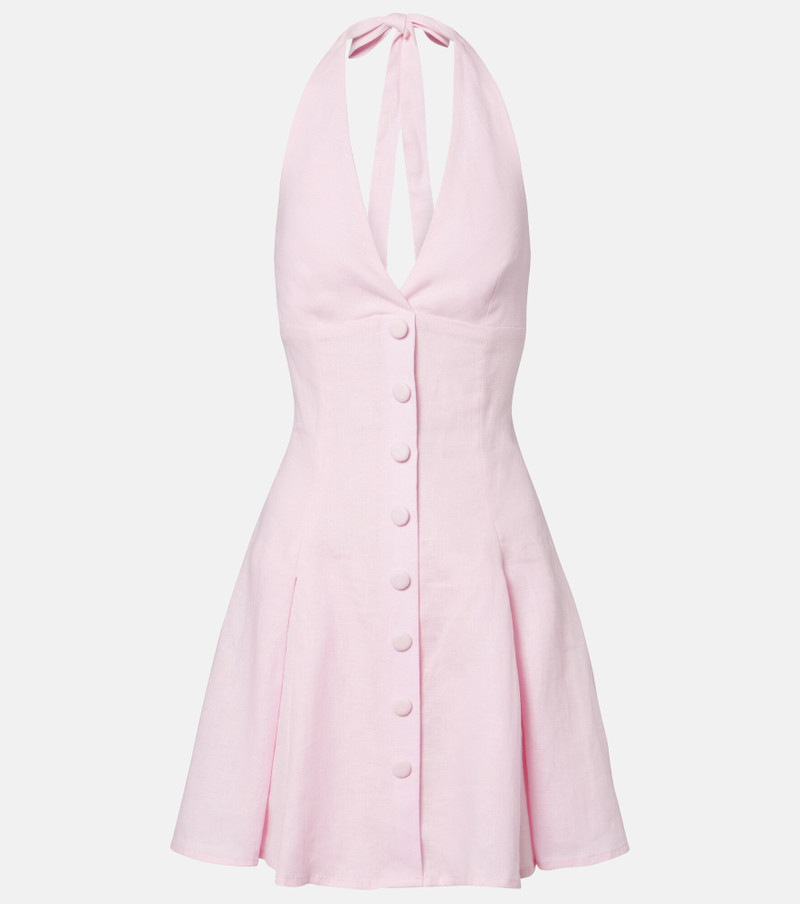 Murano halterneck linen minidress 1