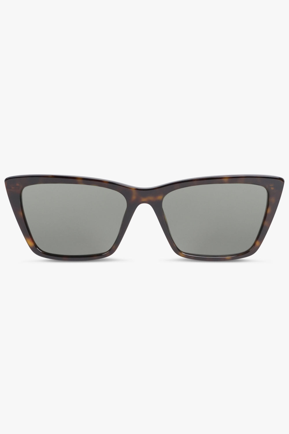 SL 737 MICA THIN SQUARE CAT EYE SUNGLASSES | DARK HAVANA/GREY - 1