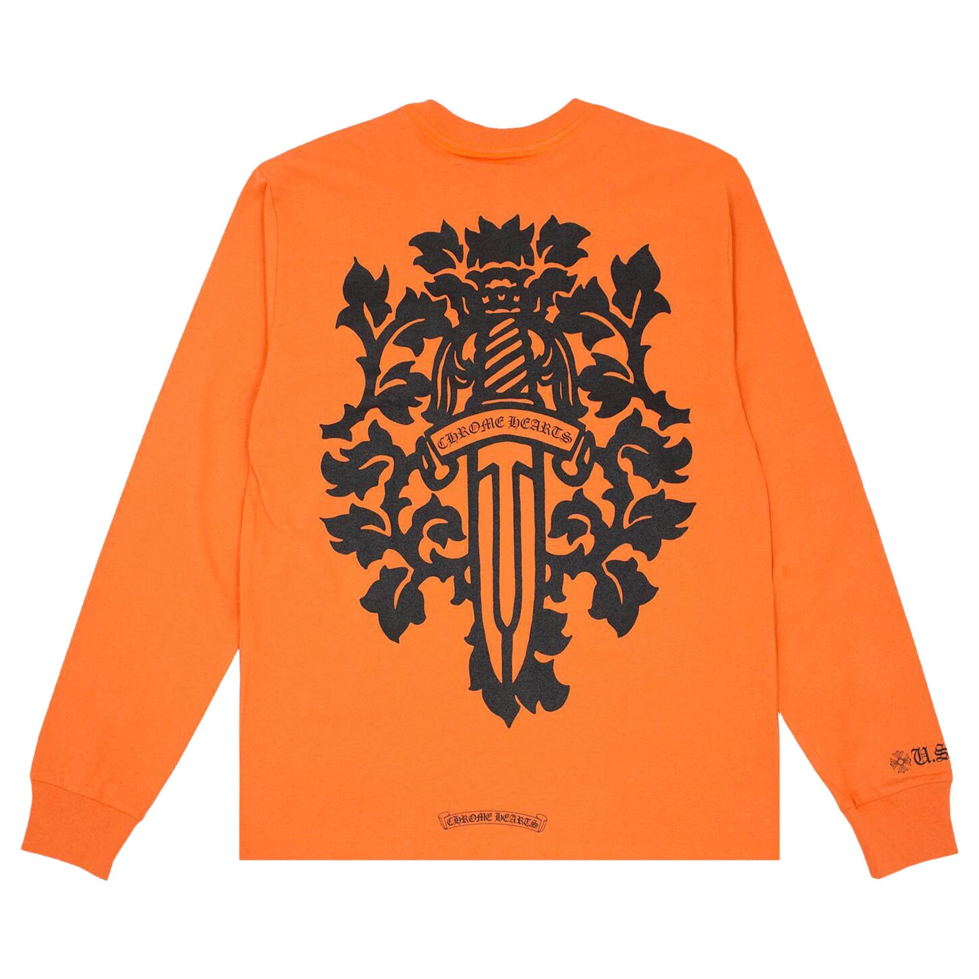 Chrome Hearts Vine Dagger Long-Sleeve T-Shirt 'Orange/Black' - 2