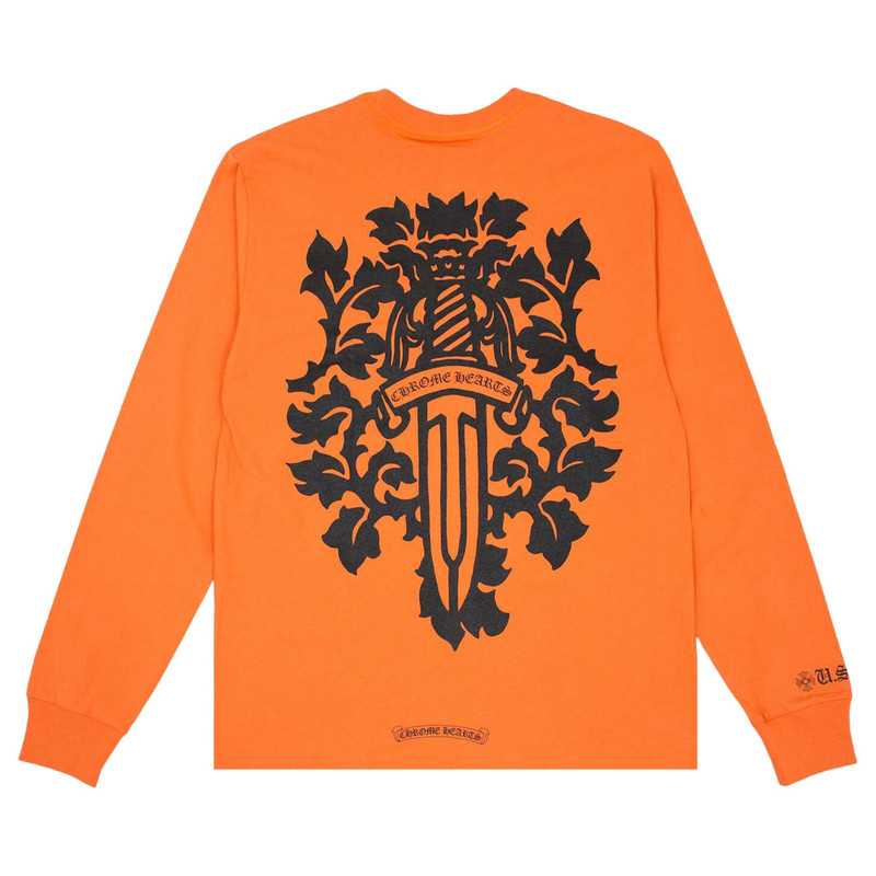 Chrome Hearts Chrome Hearts Vine Dagger Long-Sleeve T-Shirt 'Orange/Black' outlook
