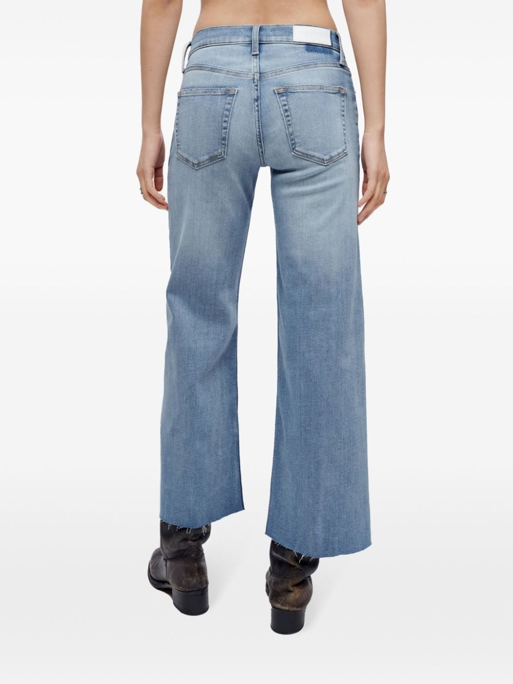 mid-rise wide cropped jeans - 4