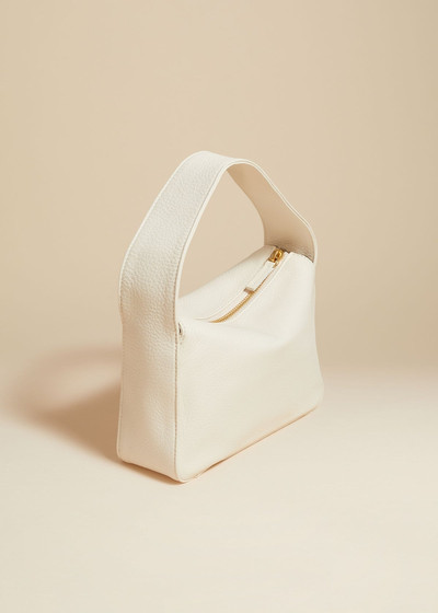 KHAITE The Small Elena Bag in Off-White Pebbled Leather outlook