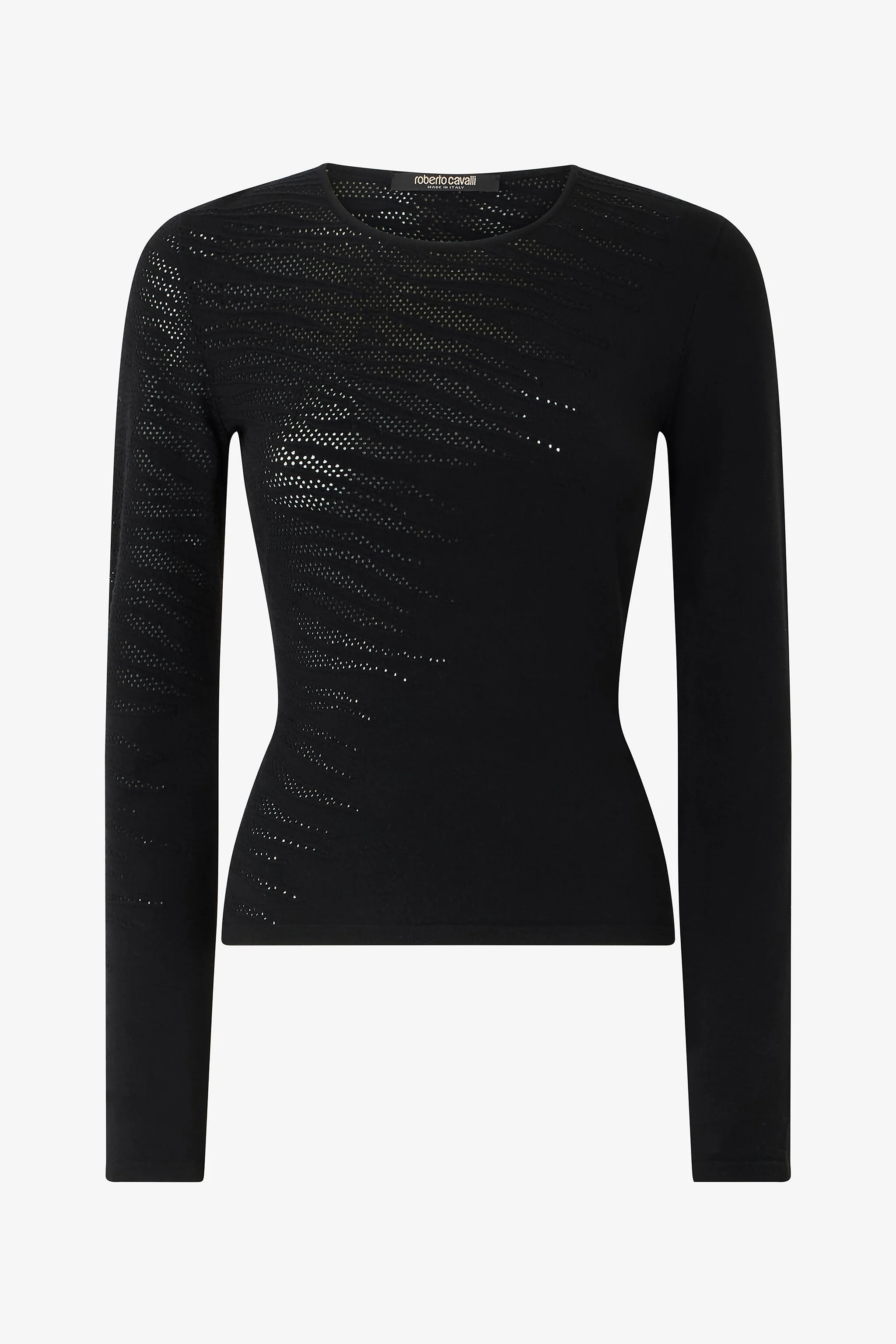 Sweater With Openwork Tiger Skin Pattern - 1