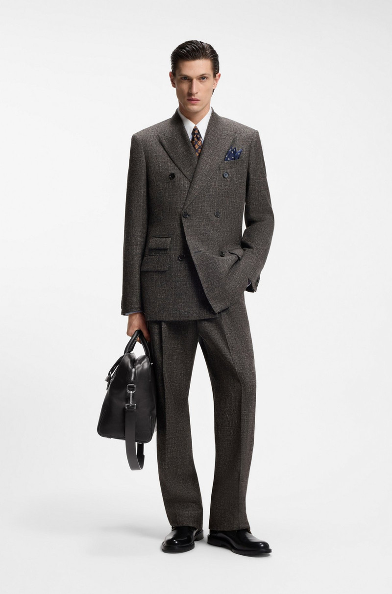 BOSS RUNWAY HOLDALL IN LEATHER WITH EMBOSSED LOGO outlook