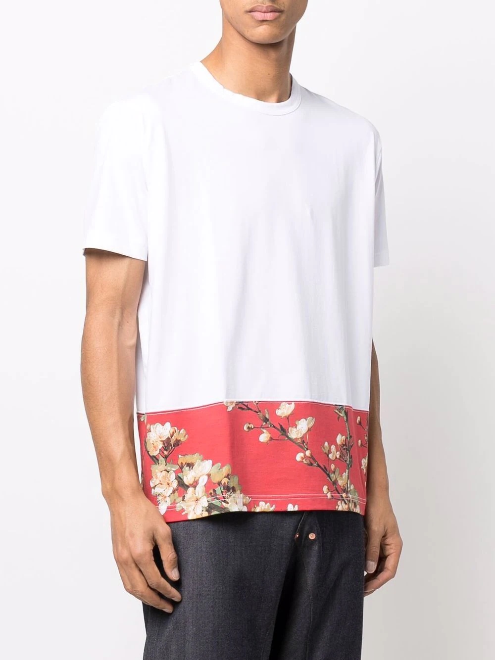 floral-print panelled T-Shirt - 3