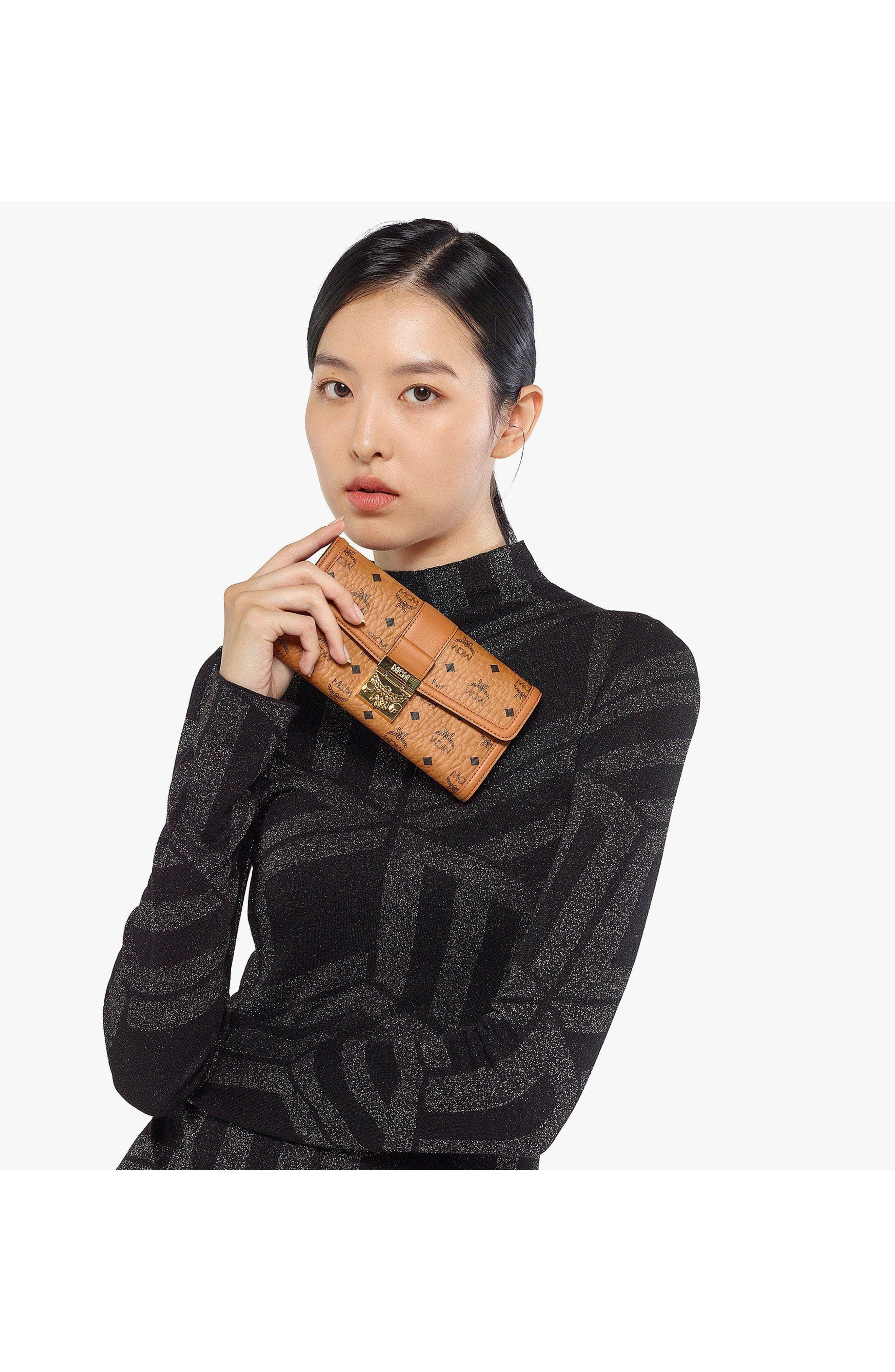 MCM Tracy Wallet on Chain in Visetos in Cognac at Nordstrom - 6