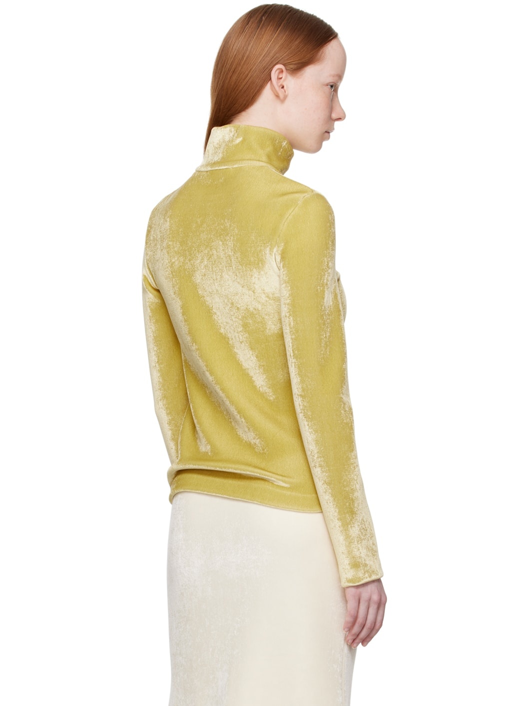 Yellow Zip Turtleneck - 3