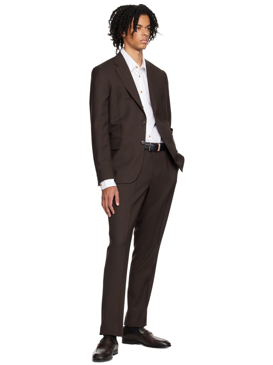 Black Signature Stripe Keeper Belt - 3