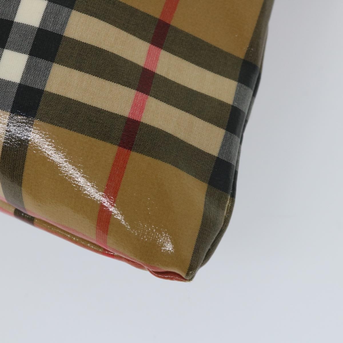 Burberry Nova Check Tote Bag Coated Canvas Beige Black - 10