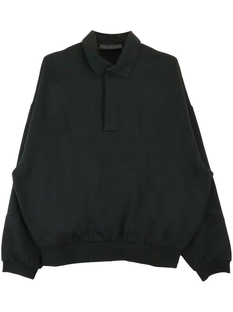 logo-print polo sweatshirt - 1