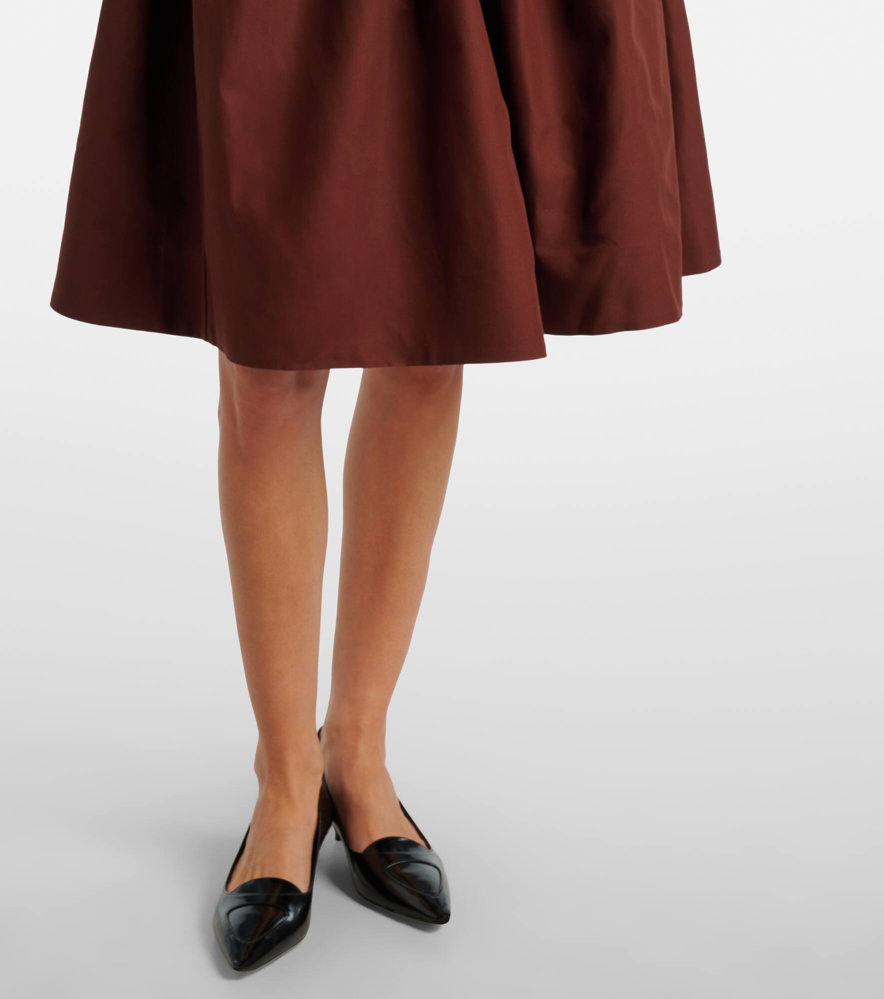 Ruffled cotton midi skirt - 5