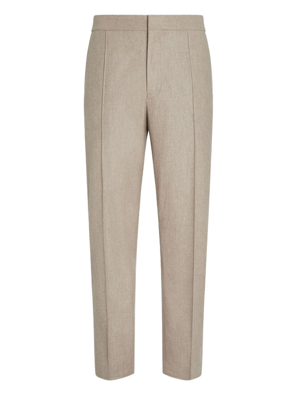 elasticated-waist wool trousers - 1