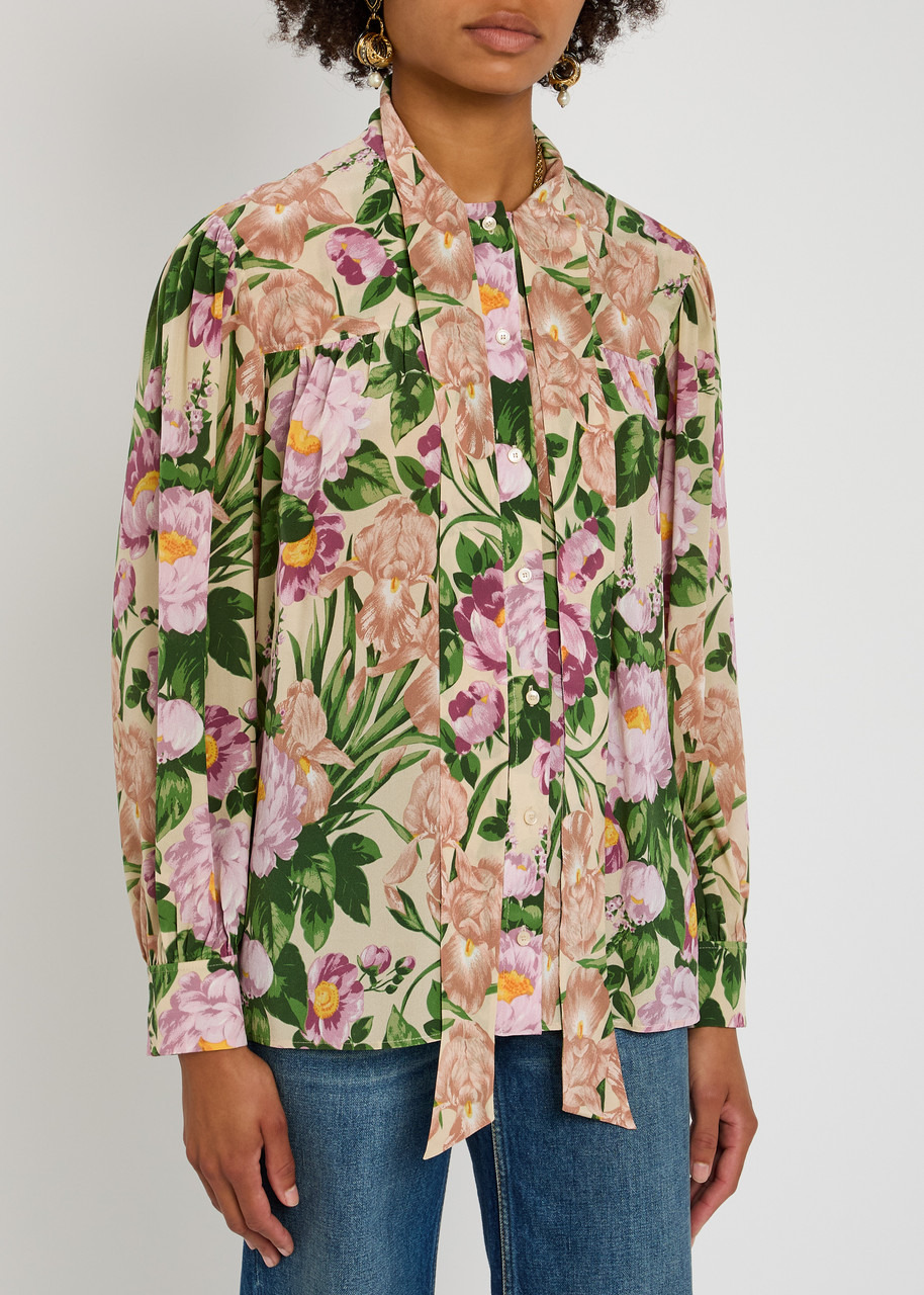 Chloe Floral-print Silk Blouse - 2