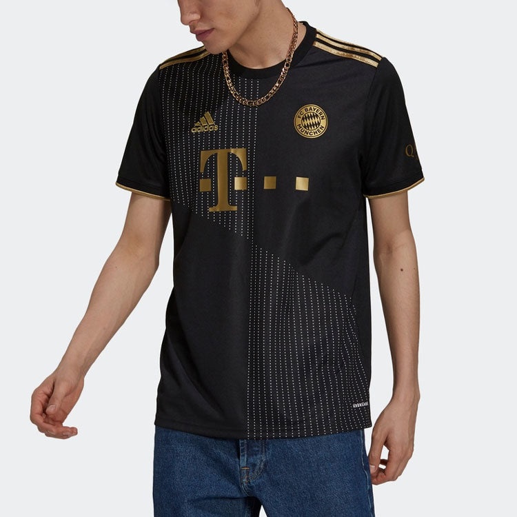 adidas Bayern Munich Away Fan Edition Sports Short Sleeve Jersey Black GM5317 - 4