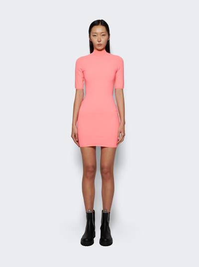alexanderwang.t Short Sleeve Mini Dress With Printed High Density Logo Anime Pink outlook