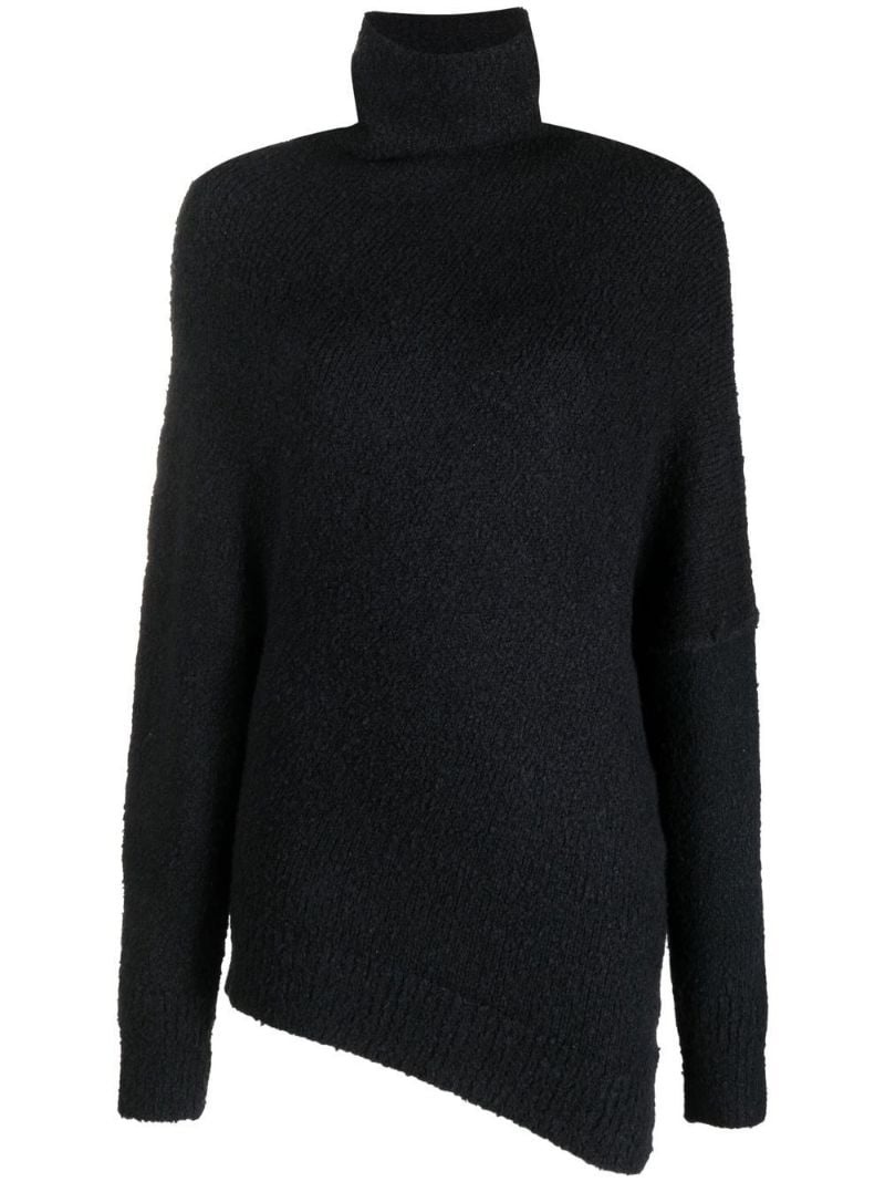 Fuzzy Boucle asymmetric sweater - 1