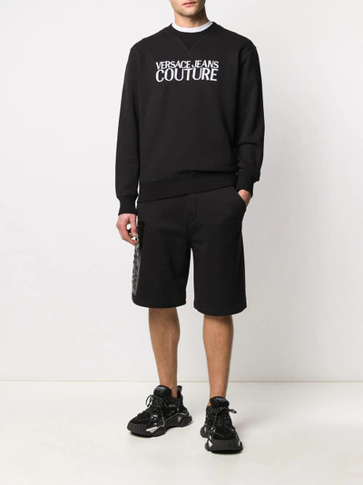 VERSACE JEANS COUTURE logo-embroidered relaxe-fit sweatshirt outlook