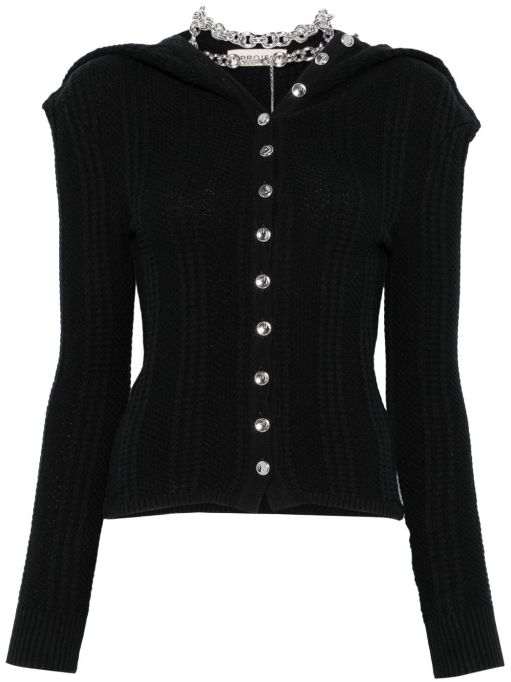 chain-link detail cardigan - 1
