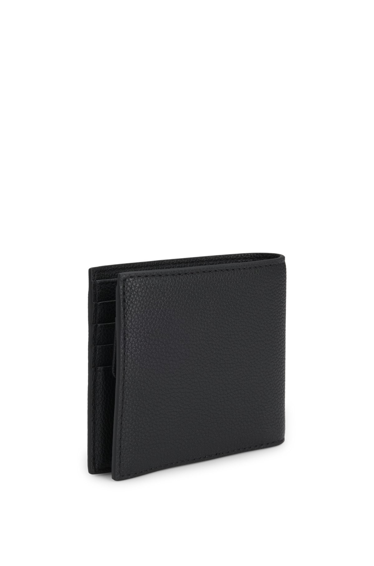 GRAINED FAUX-LEATHER WALLET WITH LOGO TRIM - 4