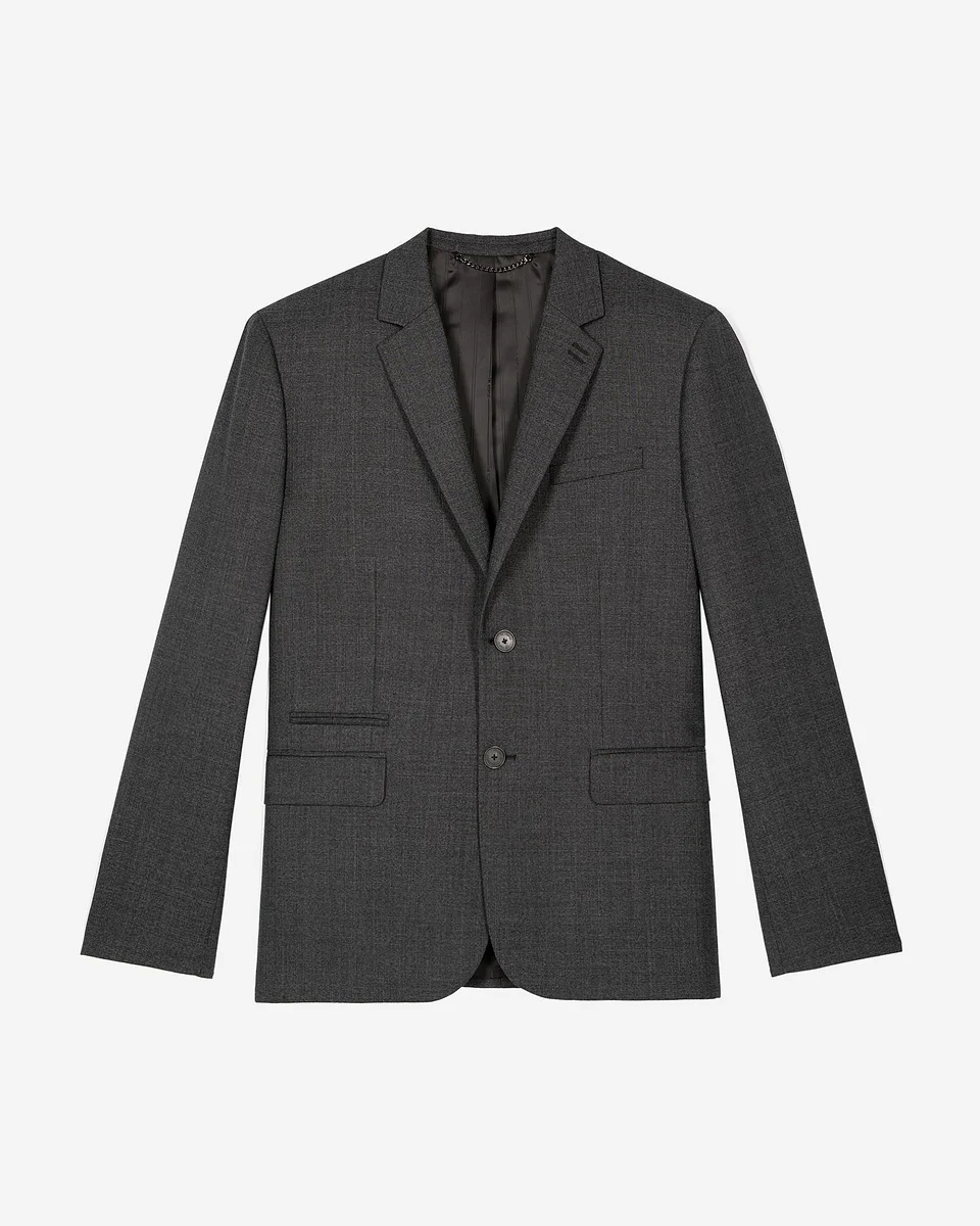 GREY WOOL SUIT JACKET - 1