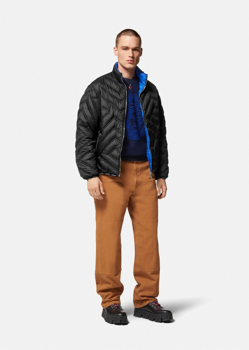 VERSACE Reversible La Greca Puffer Jacket outlook