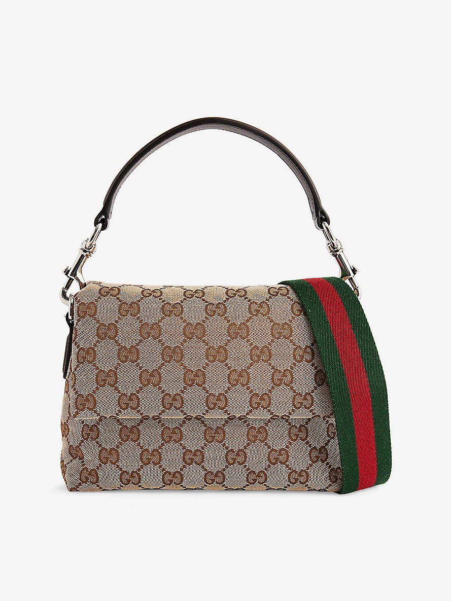 Small GG Web Canvas Crossbody Bag - 1