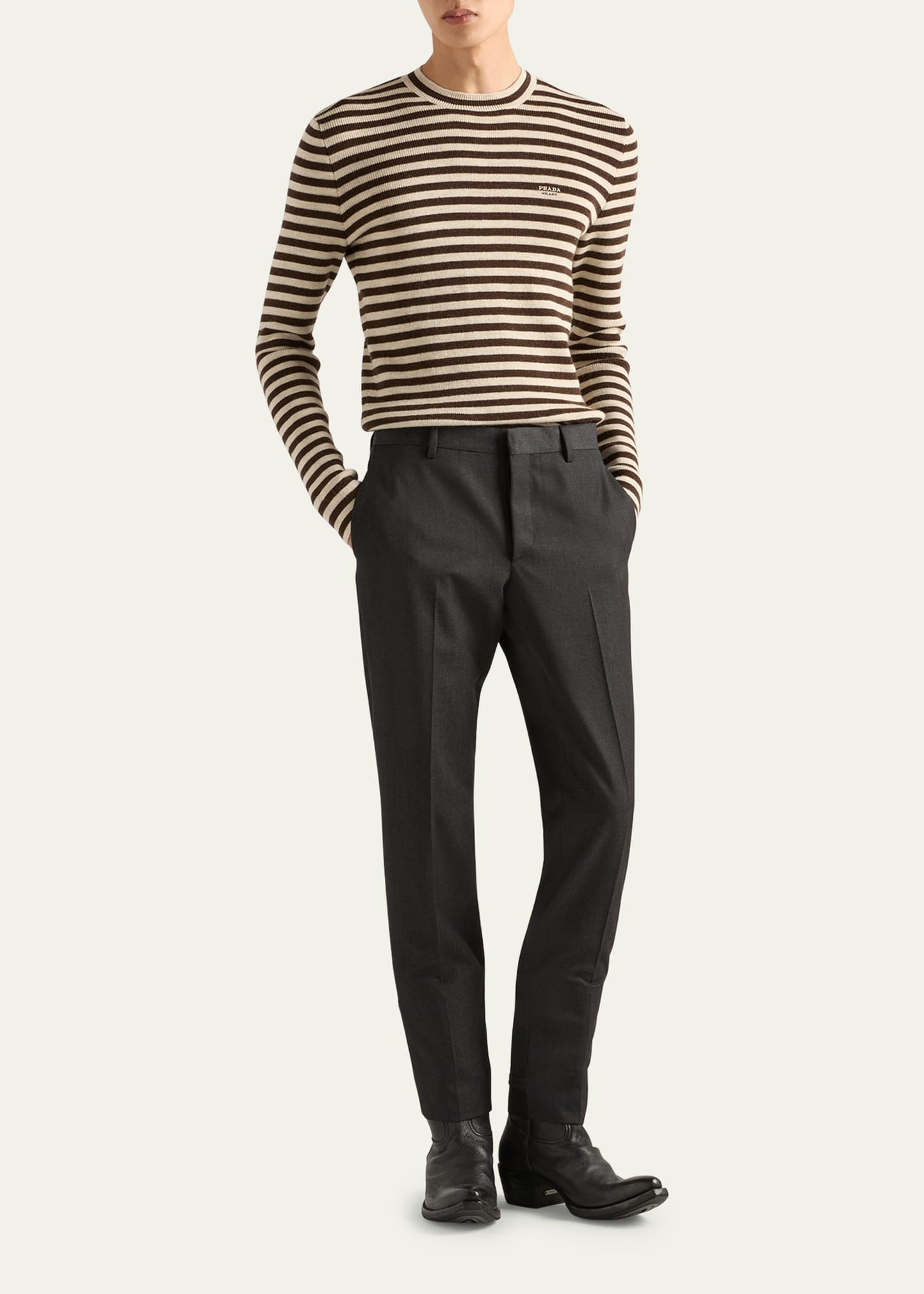 Men's Wool Gabardine Tapered Pants - 2
