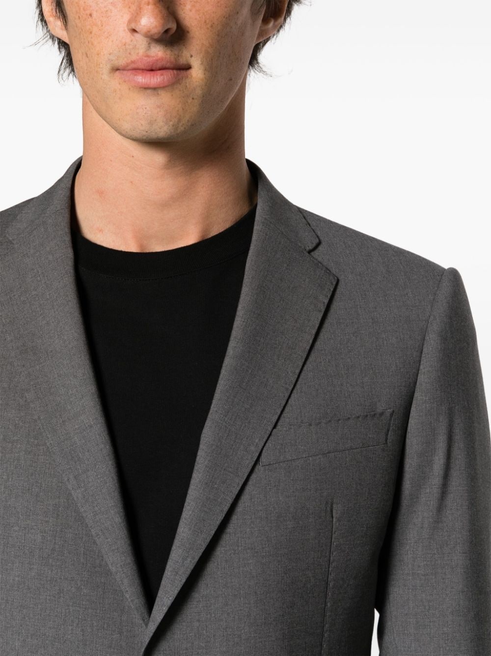 single-breasted virgin wool suit - 5