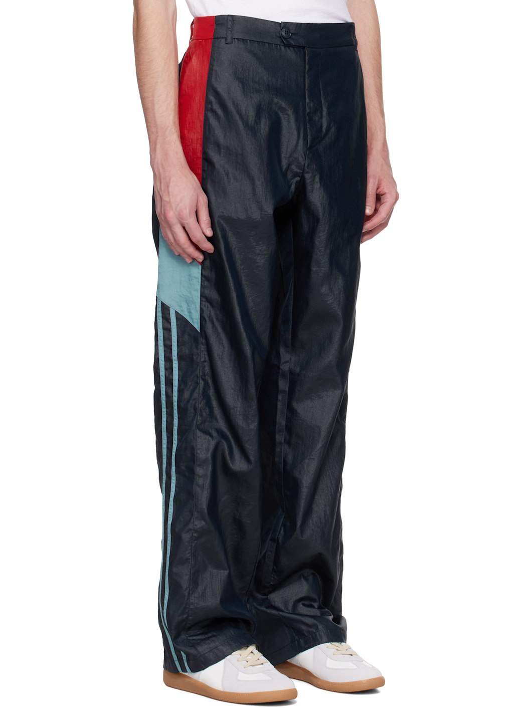 Navy Paneled Track Pants - 2
