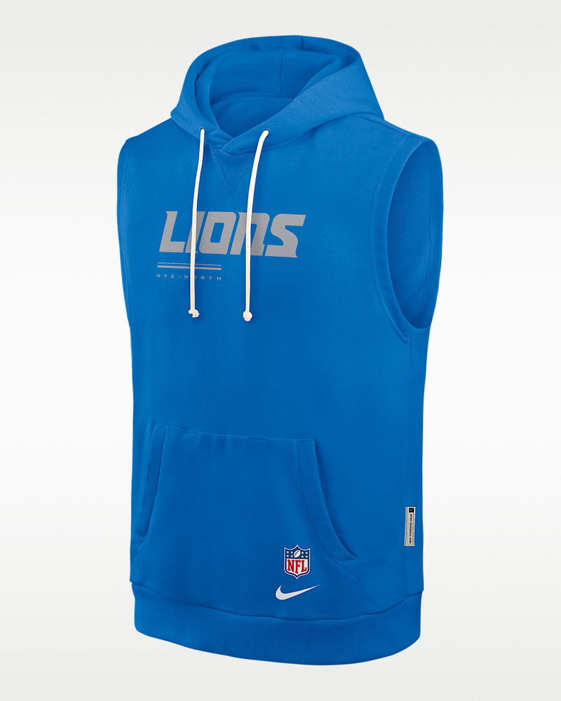 Detroit Lions Sideline Men's Nike Dri-FIT NFL Sleeveless Pullover Hoodie 1