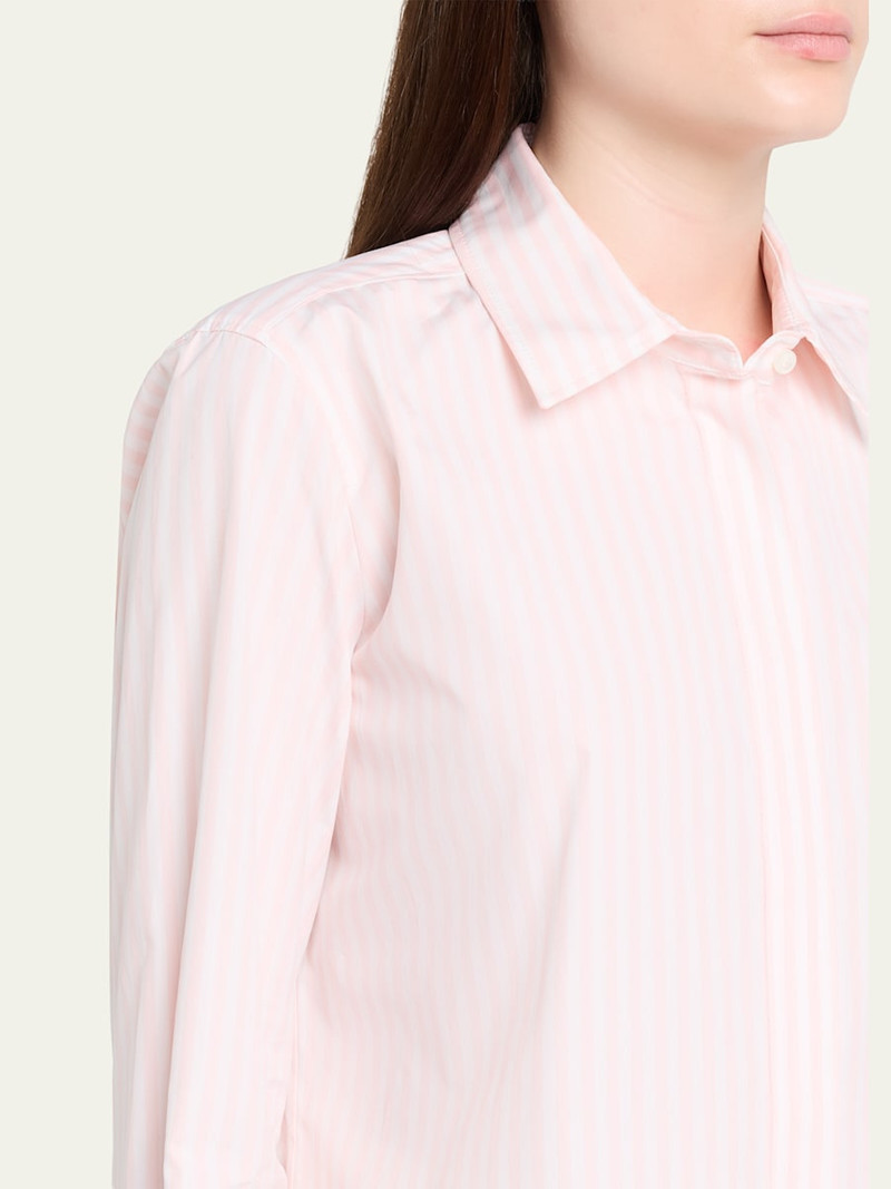 Striped Cotton Button-Down Shirt 5