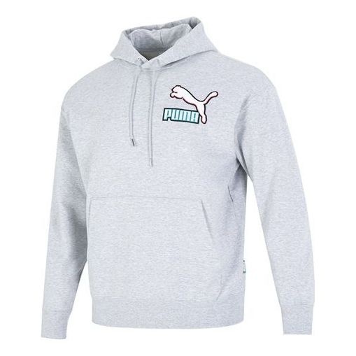 Puma Colorblock Fandom Logo Hoodie 'Grey' 537749-04 - 1