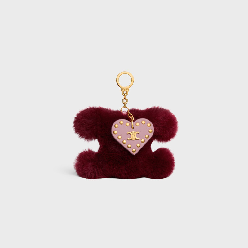 TRIOMPHE pom-pom Charm IN SHEARLING AND CALFSKIN 1