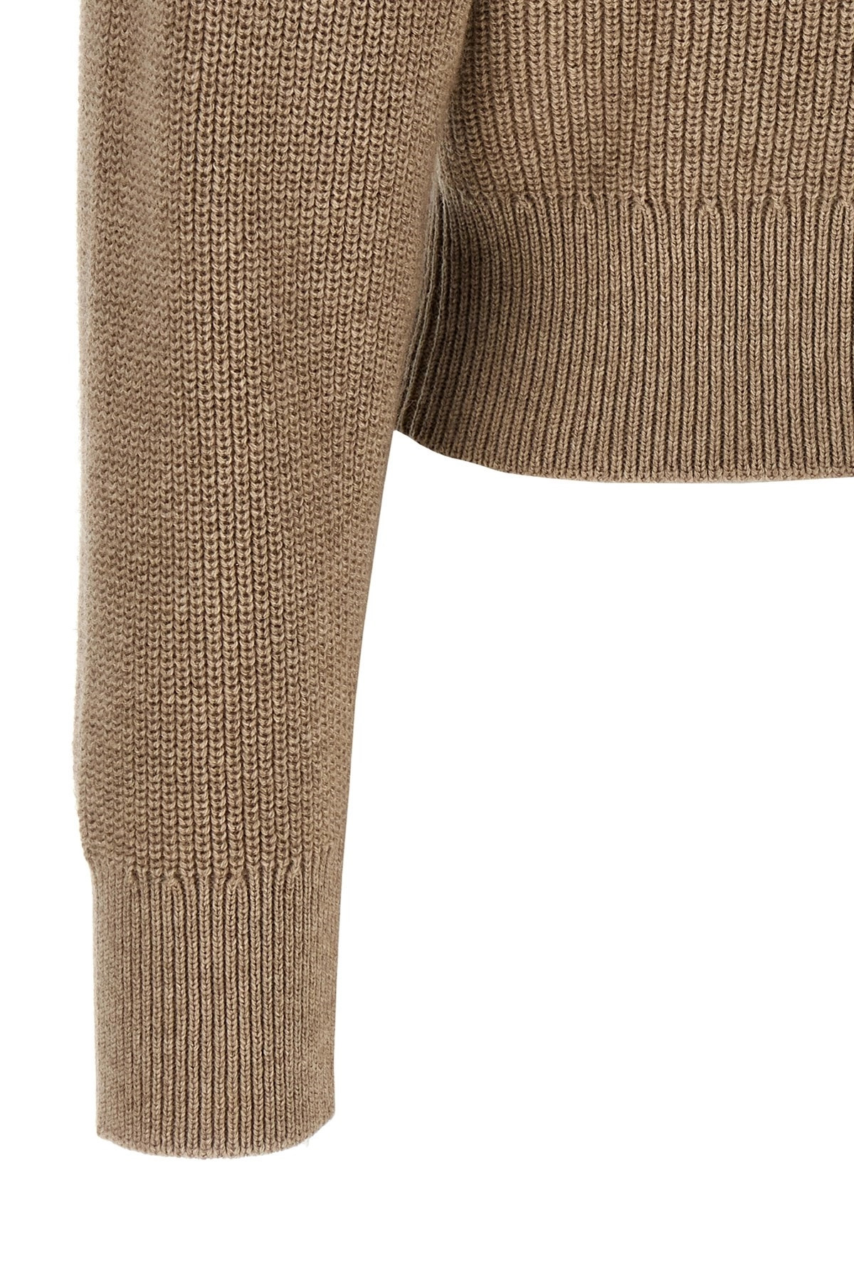 'Shiny Flap Detail' cropped cardigan - 4