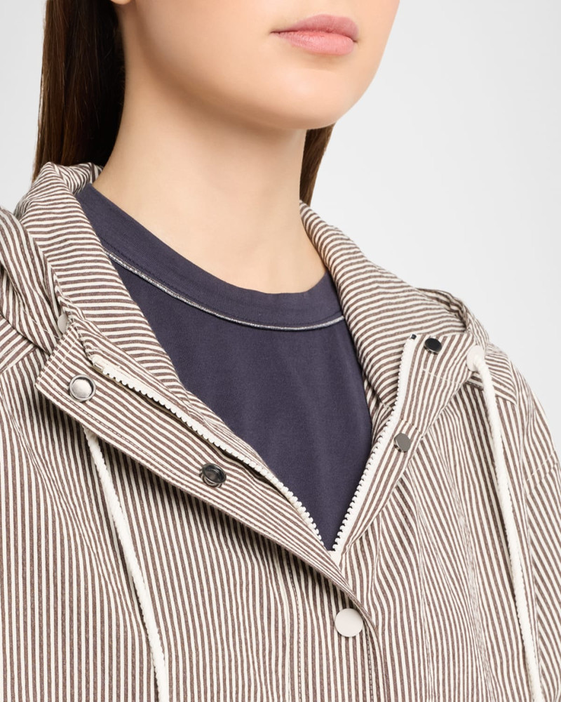 Cotton Seersucker Hooded Jacket 5