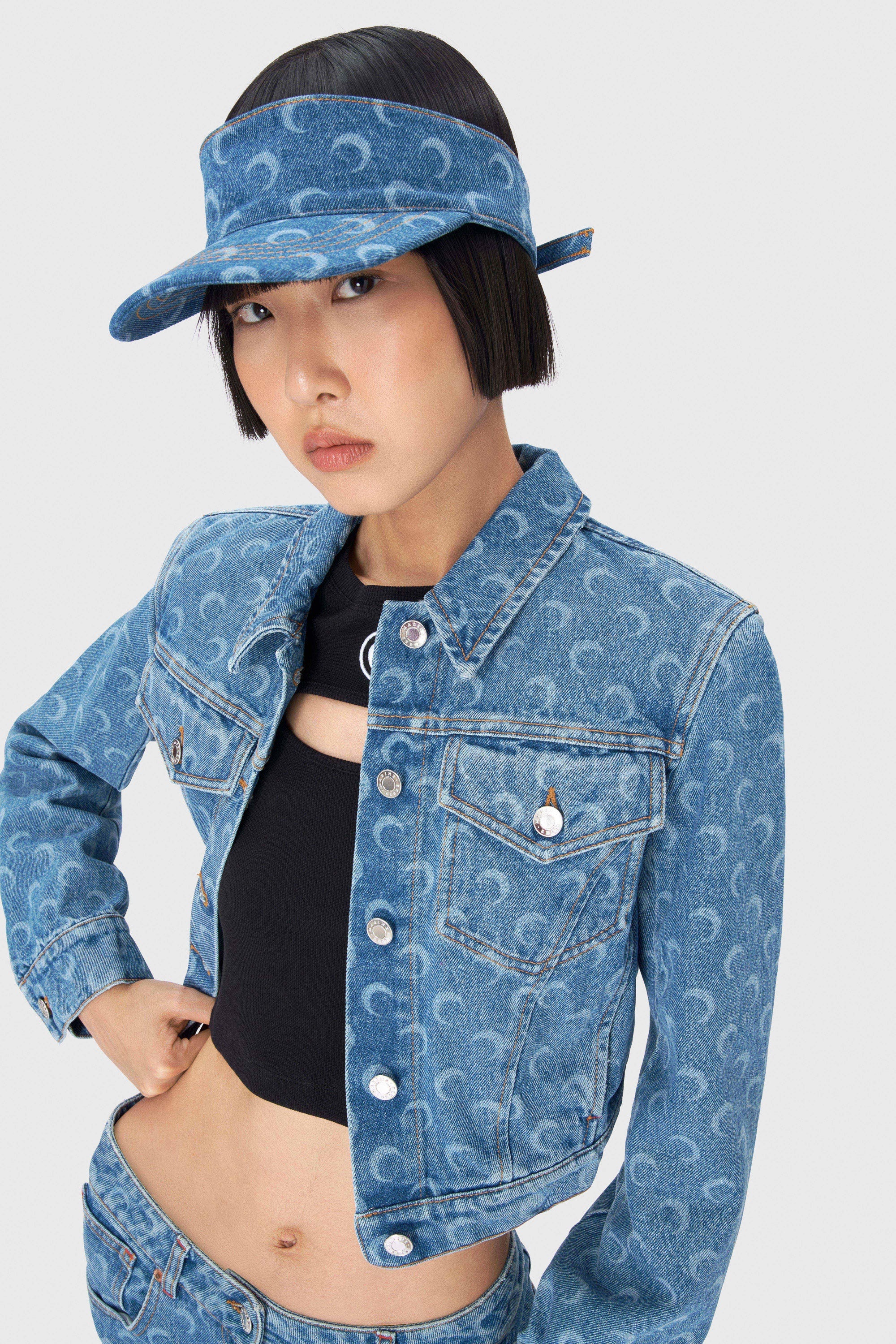 Moon Laser Denim Cropped Jacket - 3