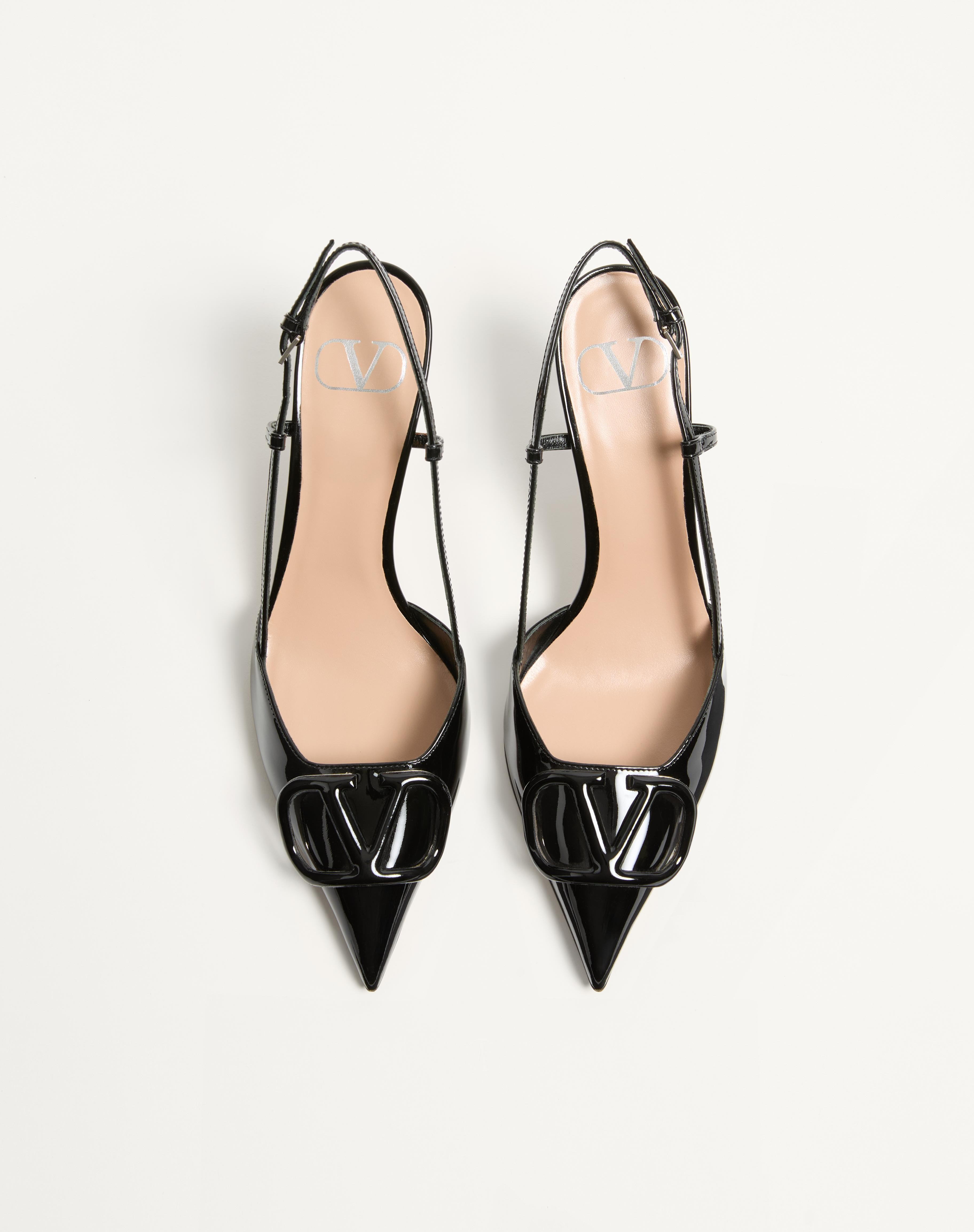 VLOGO SIGNATURE PATENT LEATHER SLINGBACK PUMP 80MM / 3.15 IN. - 4