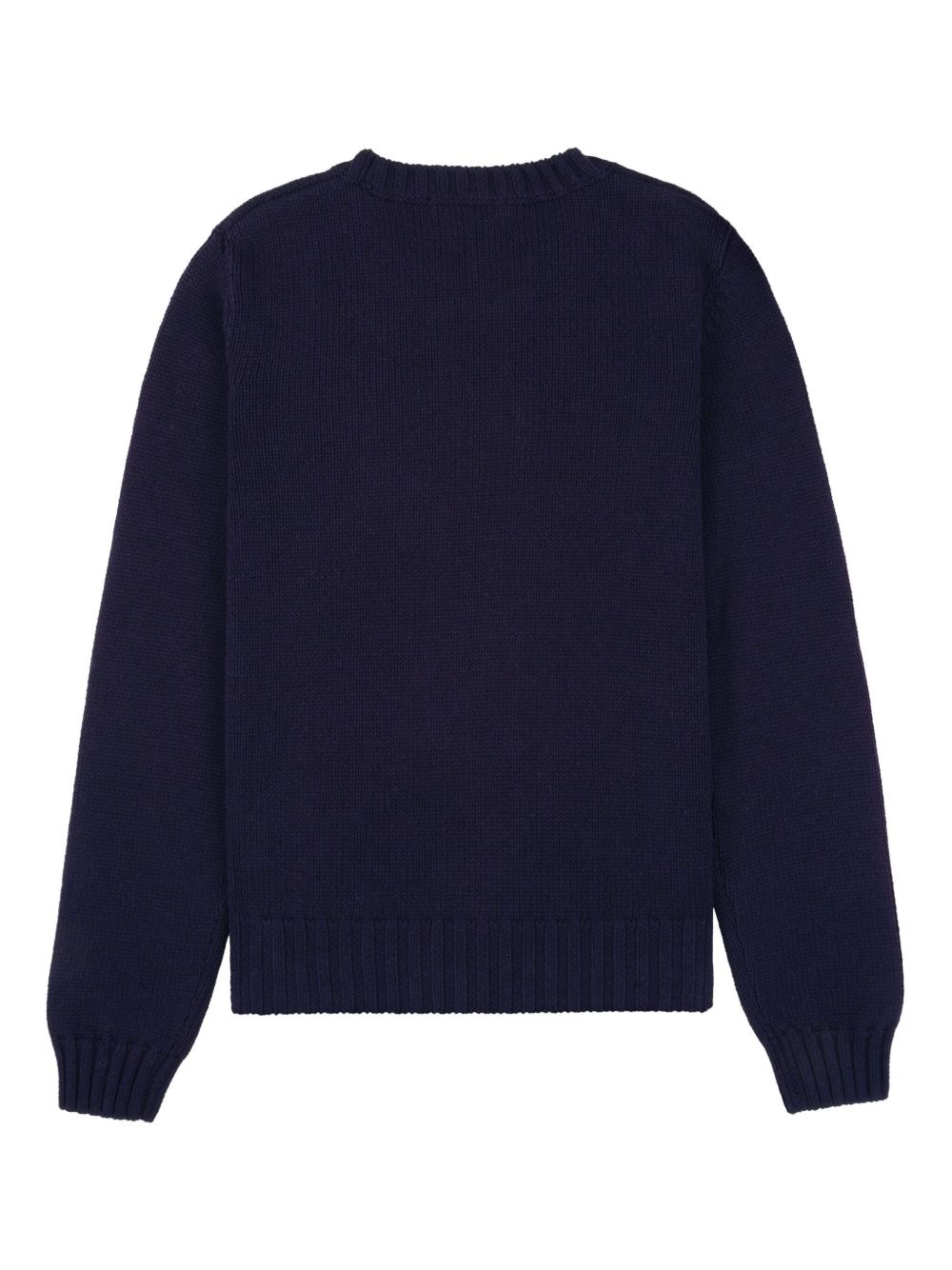 slogan-intarsia jumper - 5