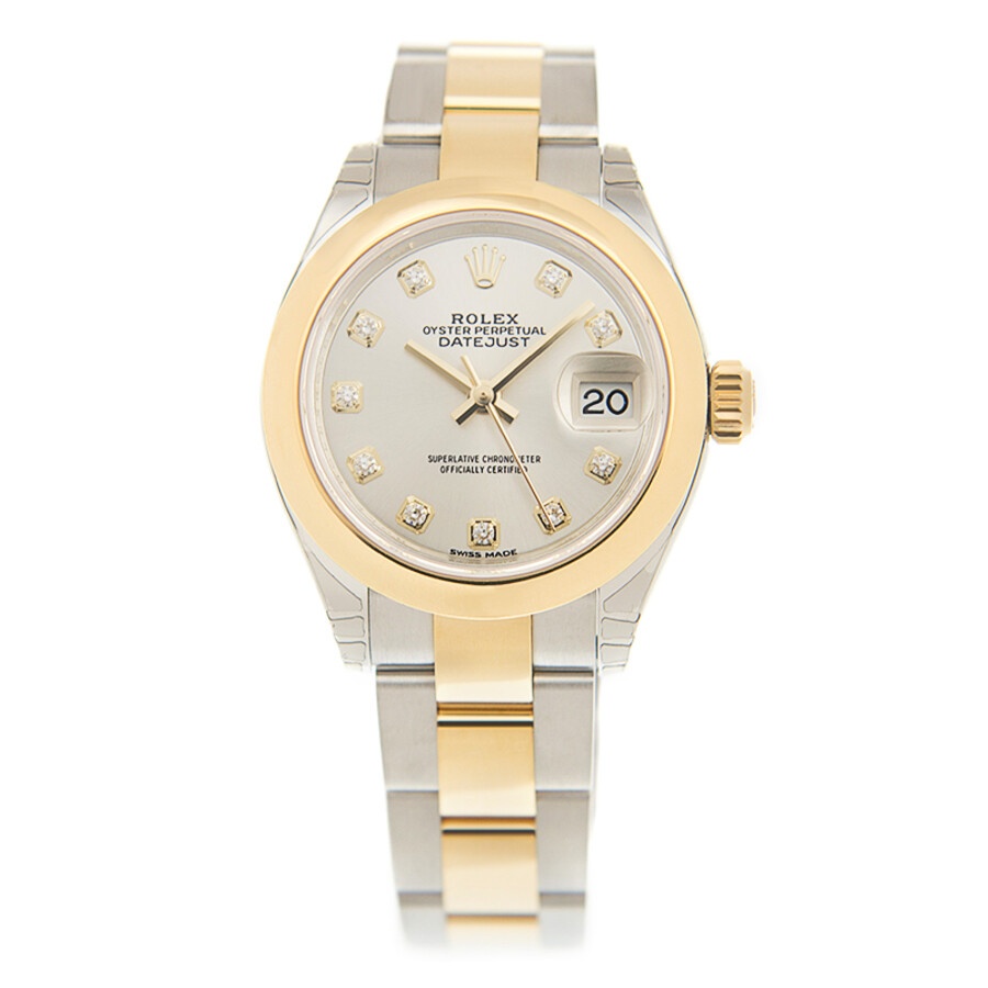 Rolex Lady Datejust 28 Silver Dial Steel and 18K Yellow Gold Oyster Watch 279163SDO - 3